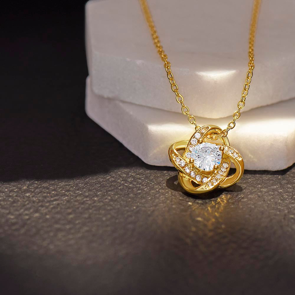 To My Mommy Love Your Tummy Love Knot Necklace To My Mommy Love Your Tummy Love Knot Necklace
