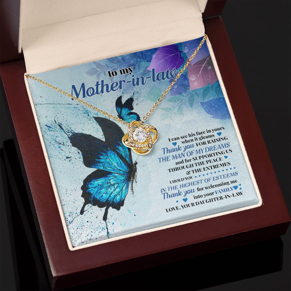 To My Mother-in-Law Highest of Esteems Love Knot Necklace To My Mother-in-Law Highest of Esteems Love Knot Necklace
