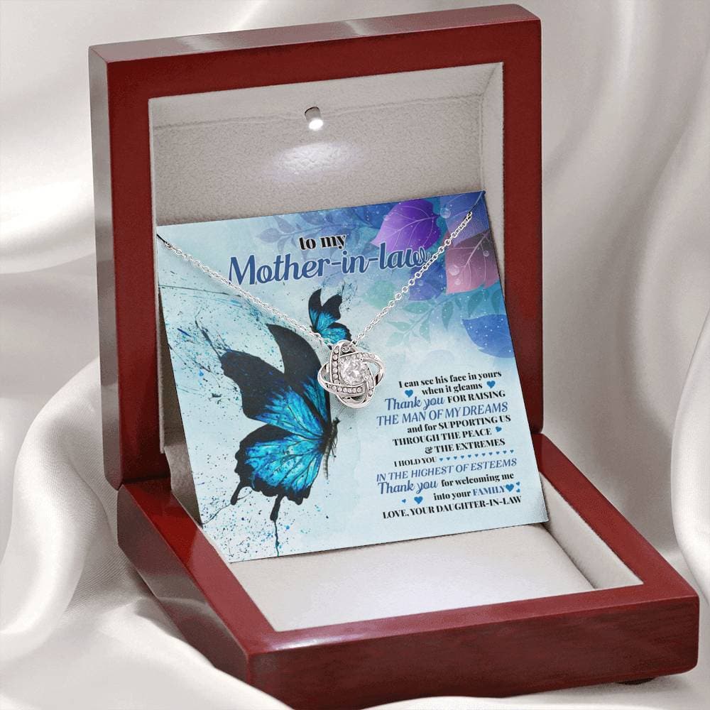 To My Mother-in-Law Highest of Esteems Love Knot Necklace To My Mother-in-Law Highest of Esteems Love Knot Necklace