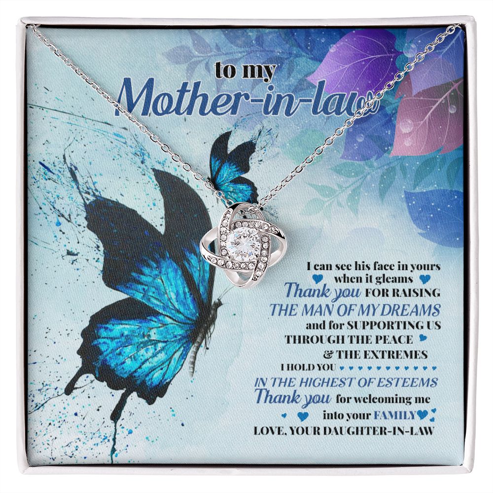 To My Mother-in-Law Highest of Esteems Love Knot Necklace To My Mother-in-Law Highest of Esteems Love Knot Necklace