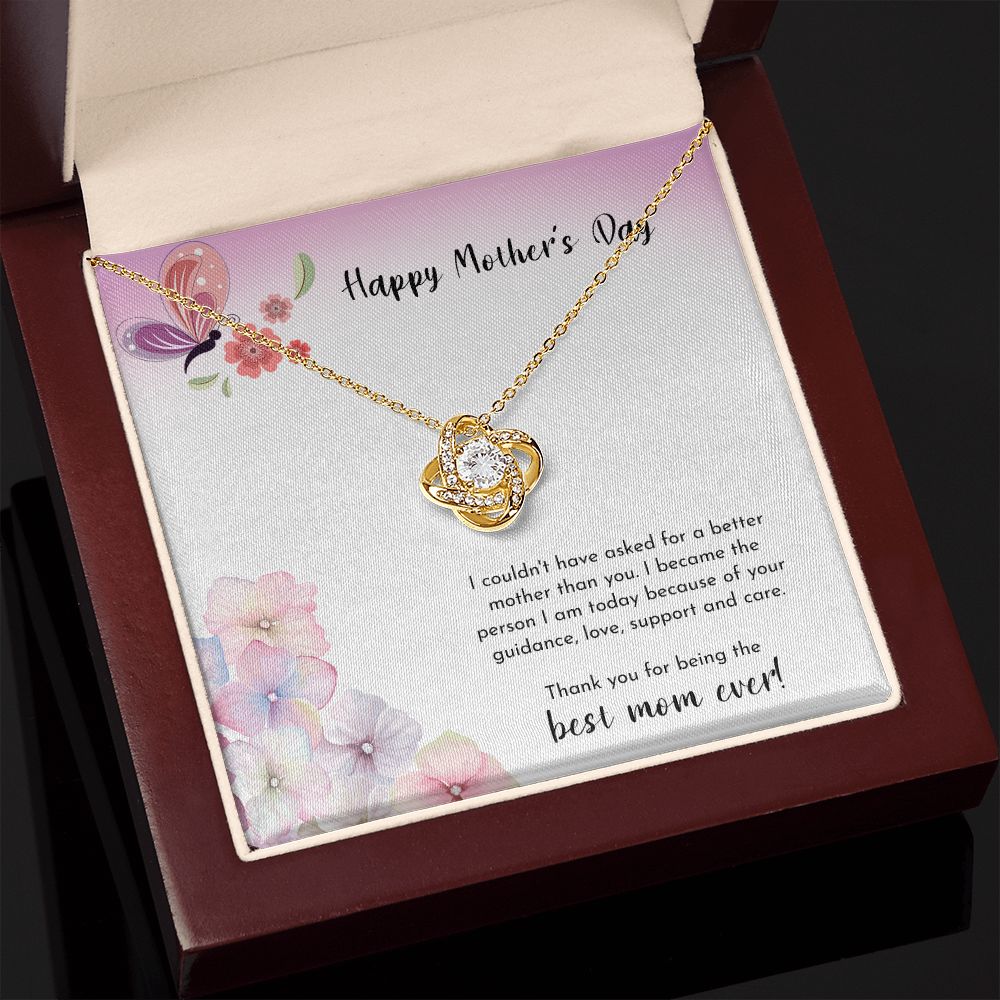 To The Best Mom Ever Love Knot Necklace To The Best Mom Ever Love Knot Necklace