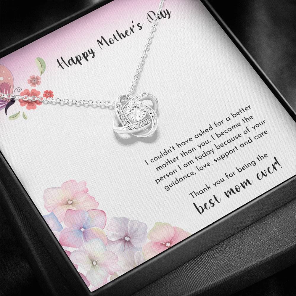 To The Best Mom Ever Love Knot Necklace To The Best Mom Ever Love Knot Necklace