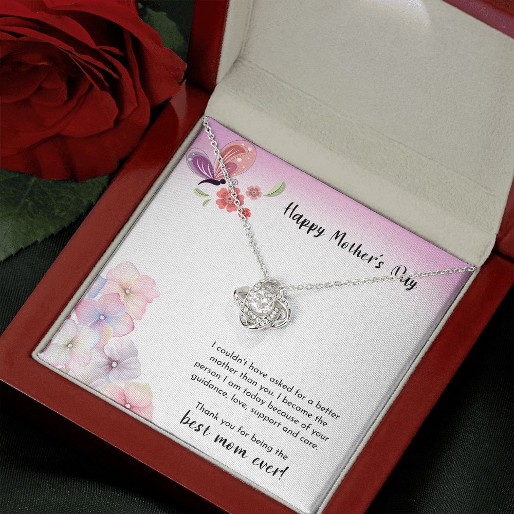 To The Best Mom Ever Love Knot Necklace To The Best Mom Ever Love Knot Necklace