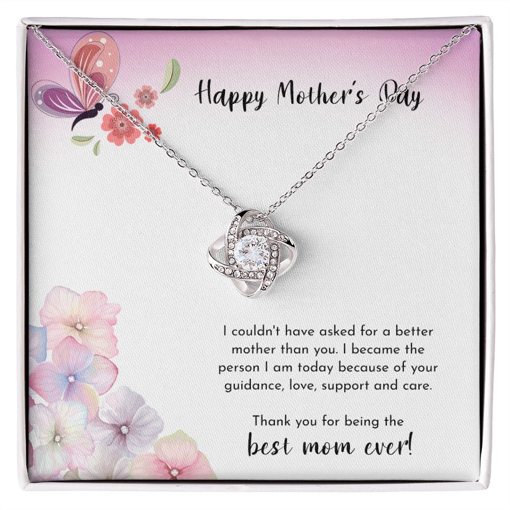 To The Best Mom Ever Love Knot Necklace To The Best Mom Ever Love Knot Necklace