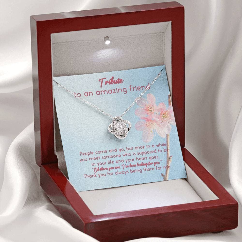 Tribute To An Amazing Friend Love Knot Necklace Tribute To An Amazing Friend Love Knot Necklace