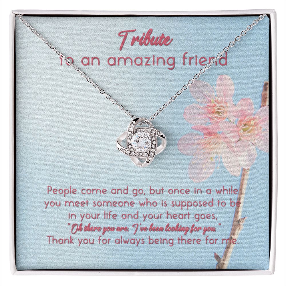 Tribute To An Amazing Friend Love Knot Necklace Tribute To An Amazing Friend Love Knot Necklace