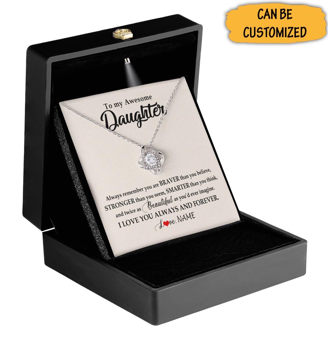 Custom To My Awesome Daughter Necklace Sterling Silver Love Knot Necklace Gifts For Adult Daughters Christmas Custom To My Awesome Daughter Necklace Sterling Silver Love Knot Necklace Gifts For Adult Daughters Christmas