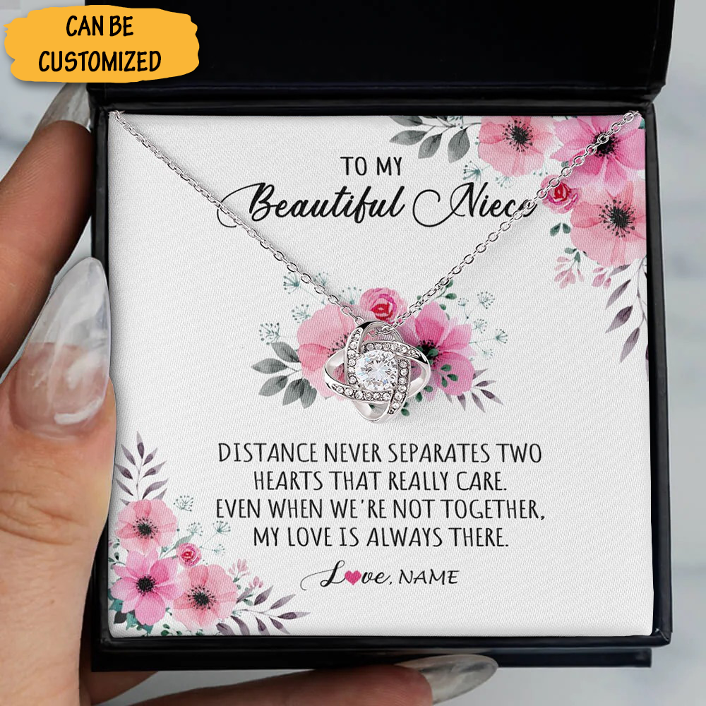 Custom To My Beautiful Niece Necklace Sterling Silver Love Knot Necklace 18Th Birthday Gift Ideas For Niece Custom To My Beautiful Niece Necklace Sterling Silver Love Knot Necklace 18Th Birthday Gift Ideas For Niece