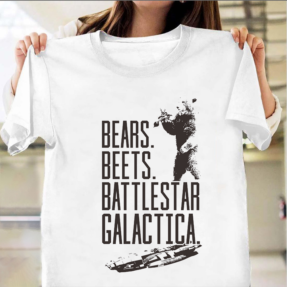 Bears Beets Battlestar Galactica Shirt Graphic Print T-Shirt Cool Gifts For Men Friends Bears Beets Battlestar Galactica Shirt Graphic Print T-Shirt Cool Gifts For Men Friends