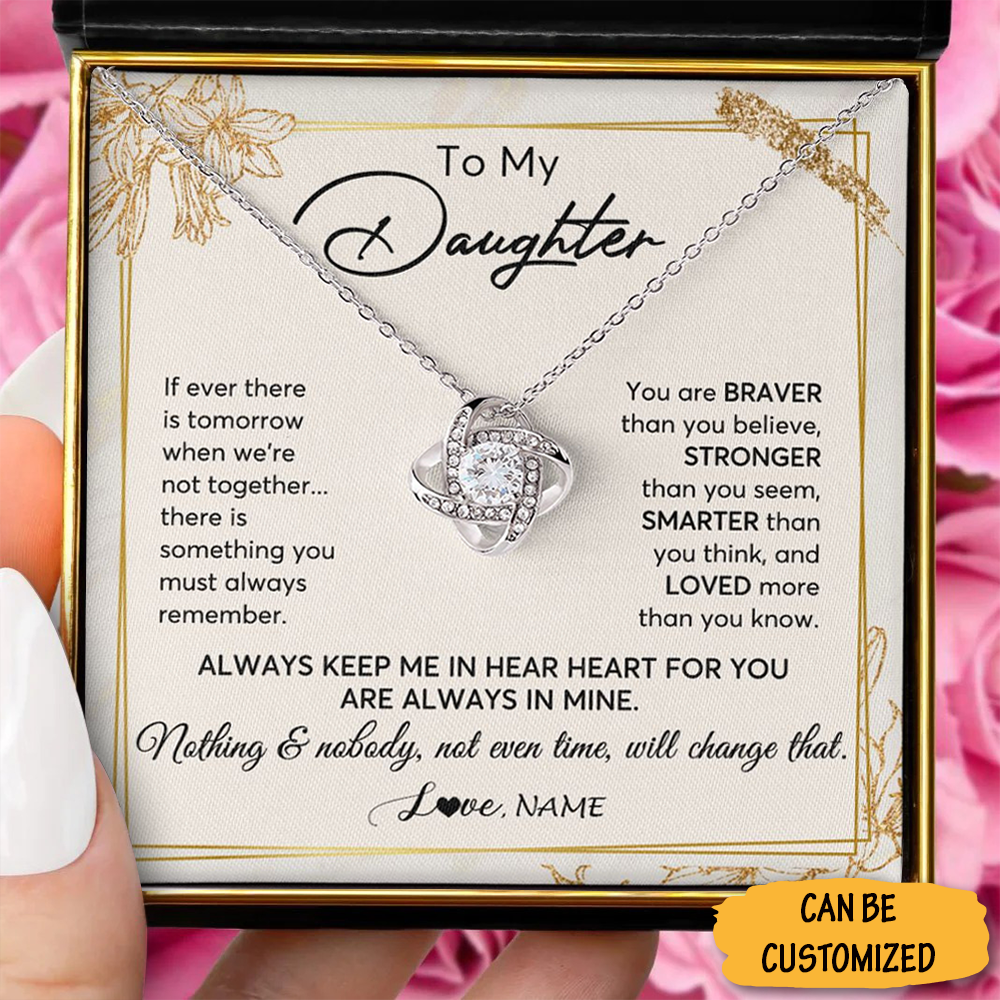 Custom To My Daughter Necklace From Mum Sterling Silver Love Knot Necklace Gifts To Get Your Daughter Custom To My Daughter Necklace From Mum Sterling Silver Love Knot Necklace Gifts To Get Your Daughter