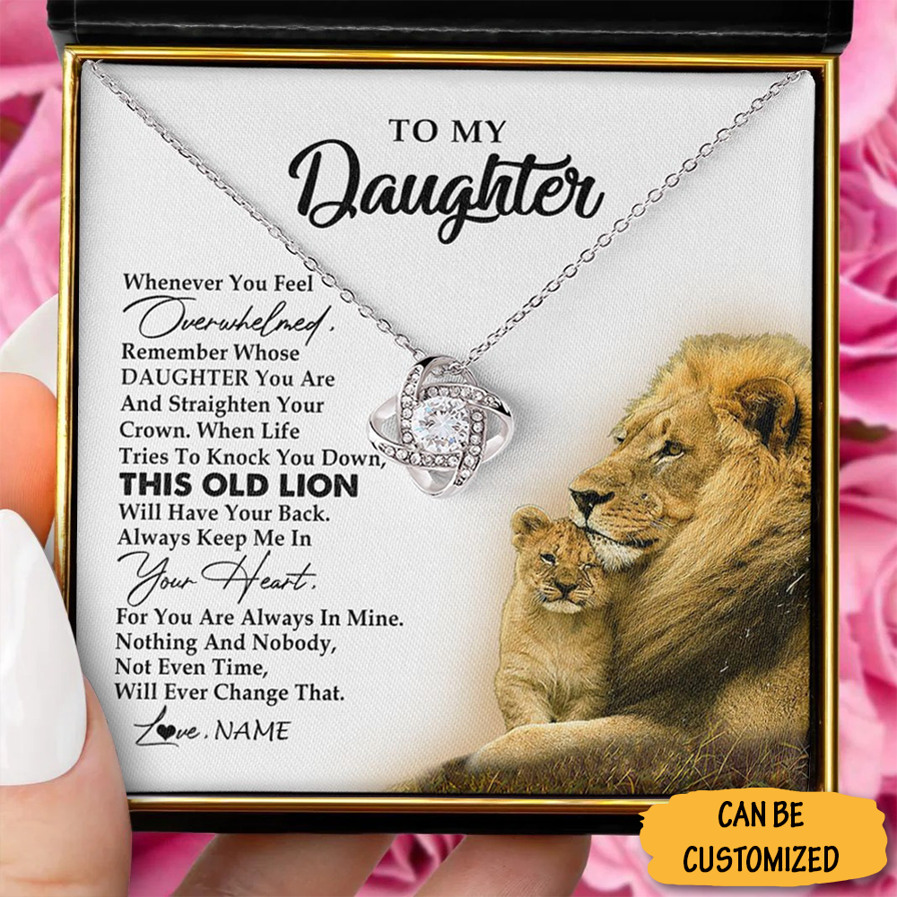 Custom To My Daughter This Old Lion Necklace This Old Lion Daughter Love Knot Necklace Best Gifts From Dad Custom To My Daughter This Old Lion Necklace This Old Lion Daughter Love Knot Necklace Best Gifts From Dad