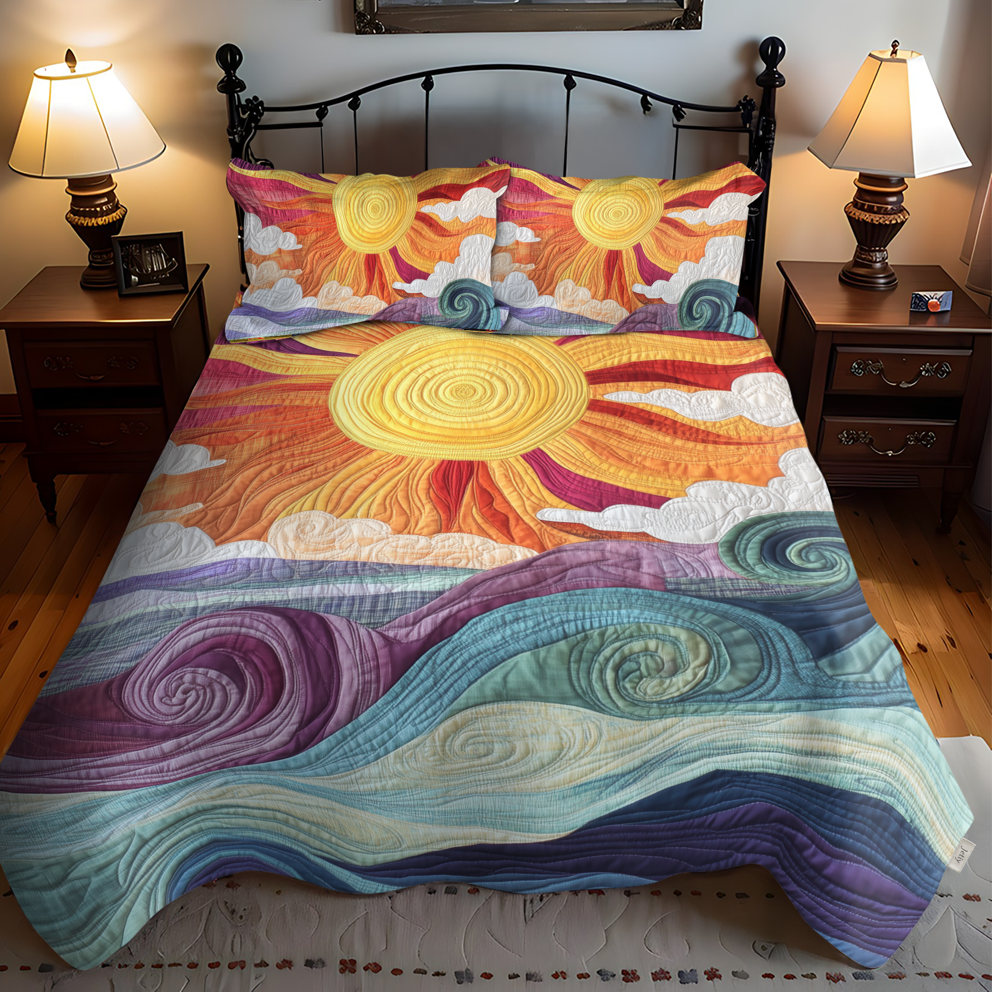 Sunburst Delight Quilted Bedding Set Print Themed Bed Sheet Set You Are My Sunshine Gifts Sunburst Delight Quilted Bedding Set Print Themed Bed Sheet Set You Are My Sunshine Gifts